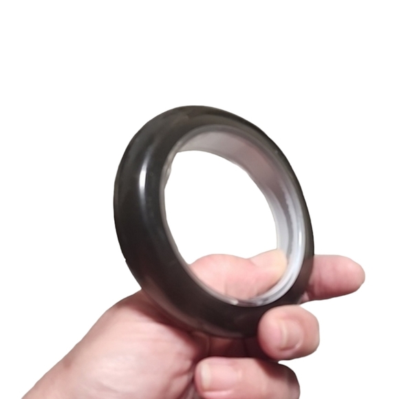 Vintage 80s Smoky Lucite Bangle Bracelet Mod Retro GoGo Translucent - Picture 10 of 15